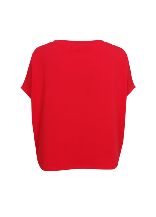 Black Colour May Loose Blouse Red
