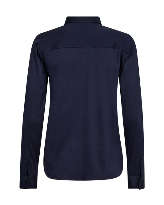 Mos Mosh Tina Jersey Shirt Maritime Blue