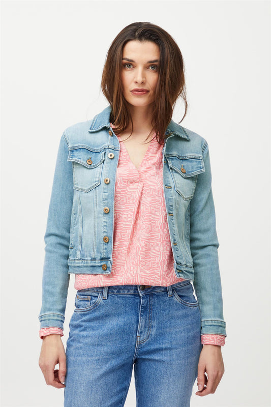 Pulz Jay Denim Jacket Light Blue Denim