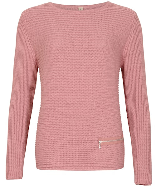 Skovhuus Jumper m. Zipper Effekt Mullit Rose