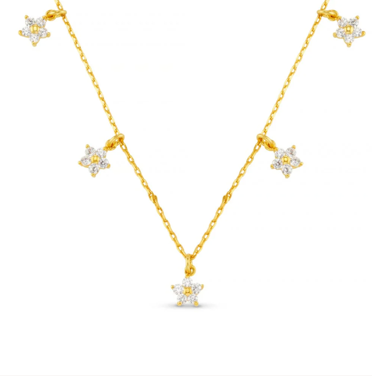 Orelia Crystal Flower Multi Gold