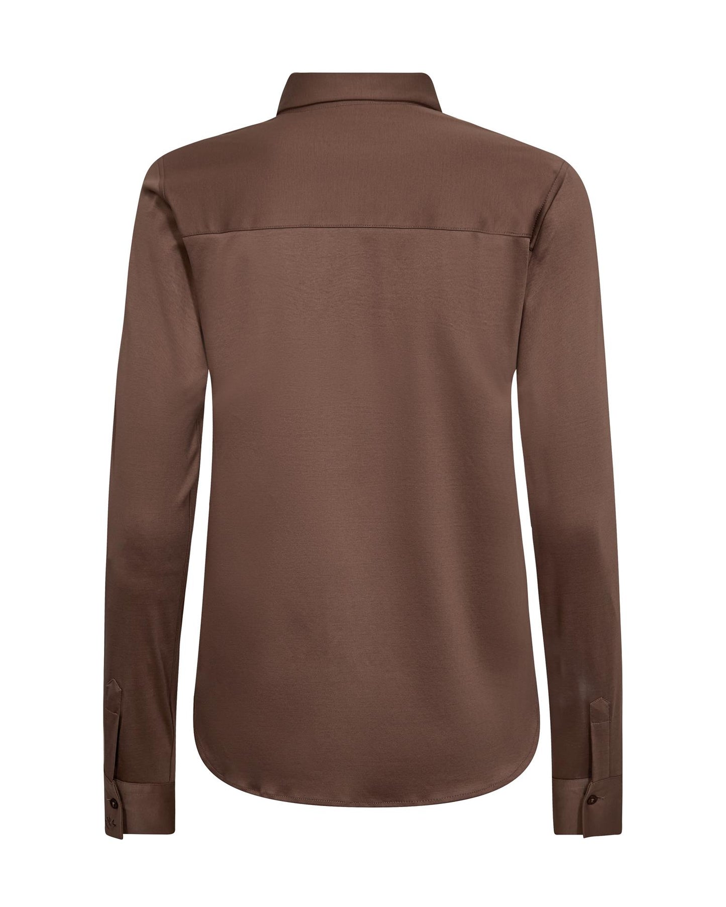 Mos Mosh Tina Jersey Shirt Coffee Quartz
