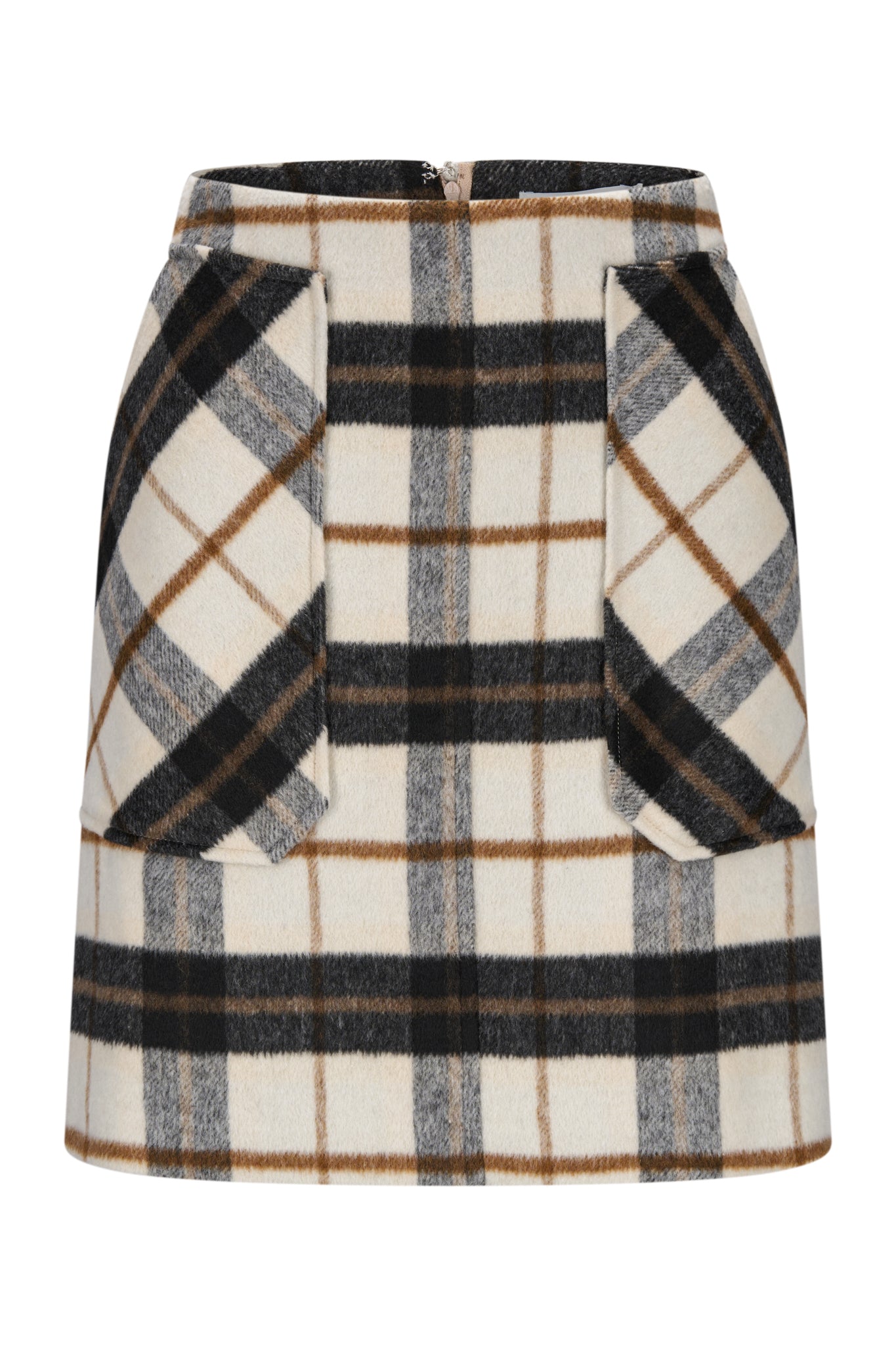 Katrin Uri Adam Check Skirt Offwhite/Black