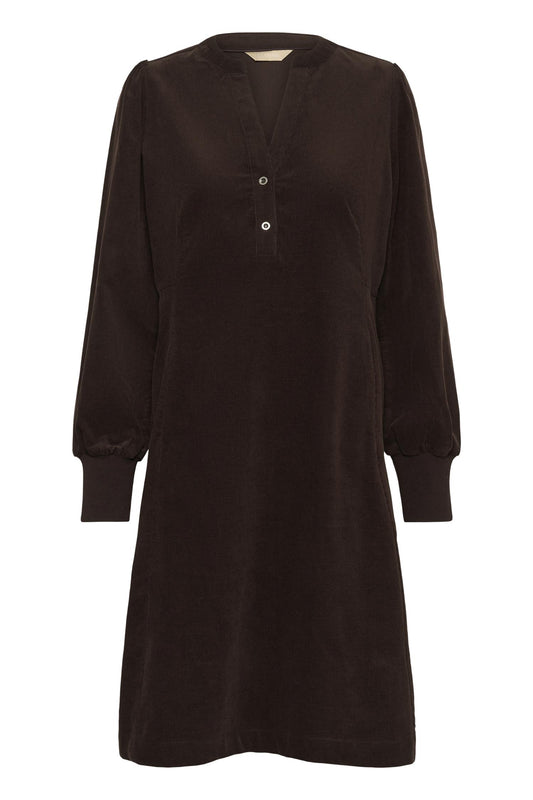 Culture Ula Rhaena LS Dress Coffee Bean