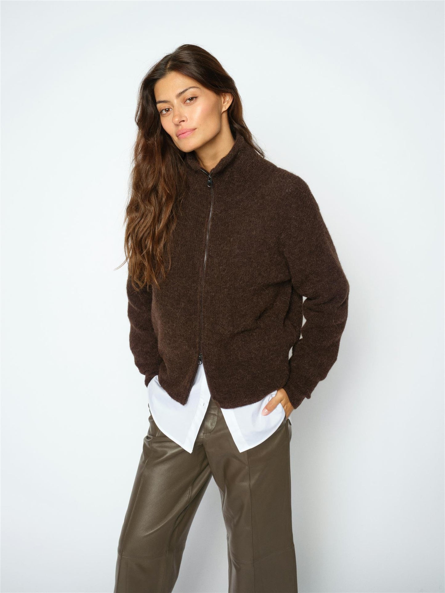 Mos Mosh Thora Knit Zip Cardigan Delicioso