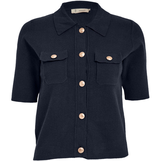 Peppercorn Kaylee Half Sleeve Cardigan Black Iris