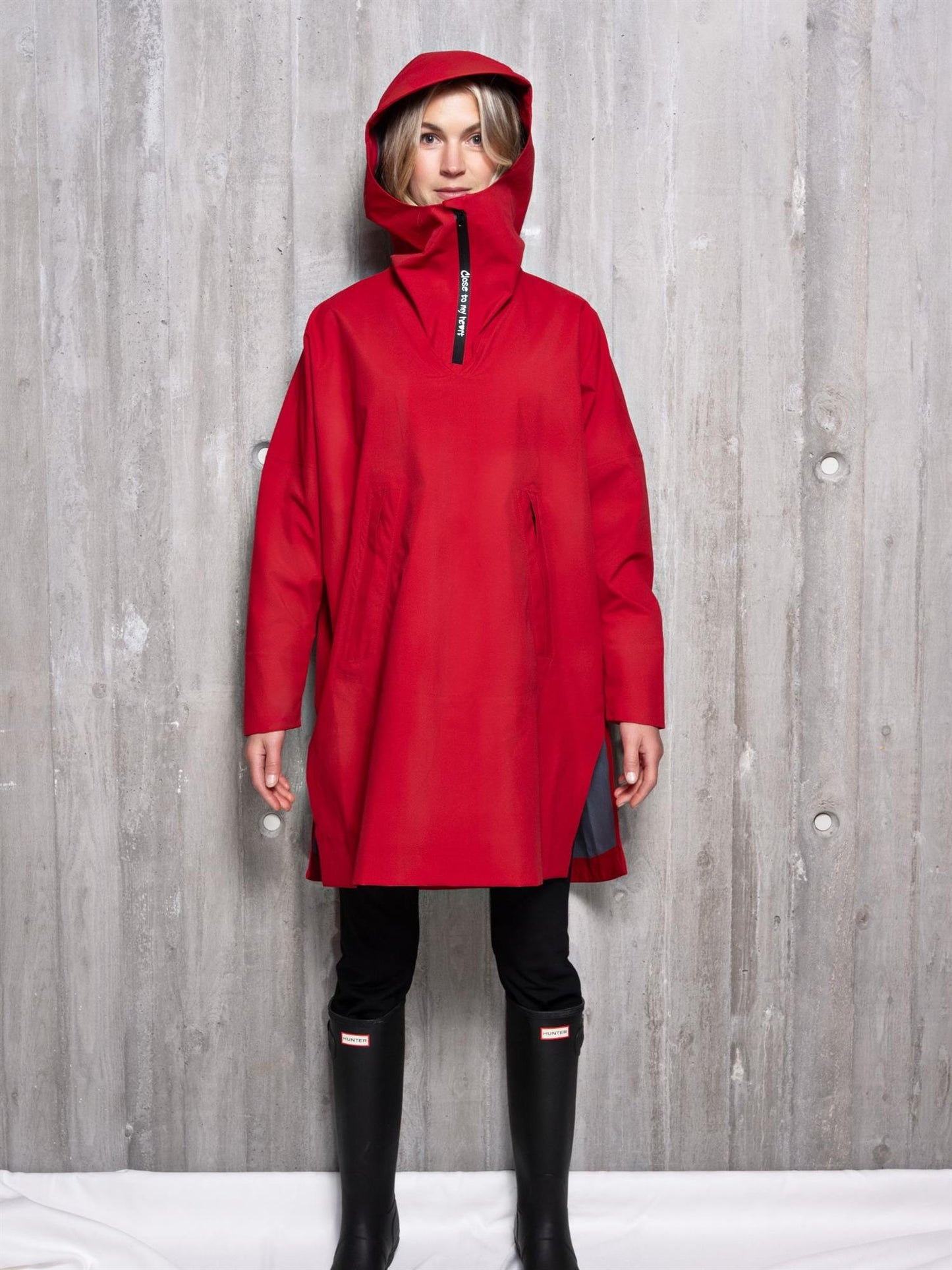 Close to my Heart Rain Poncho Carmine Red