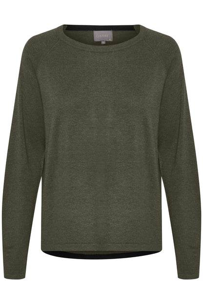 Culture AnneMarie Solid Jumper Olive Night Melange