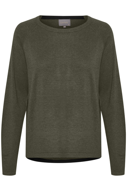 Culture AnneMarie Solid Jumper Olive Night Melange