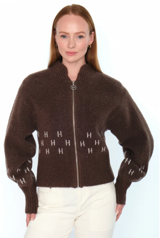 HÉST Martha Short Jacket Dark Earth