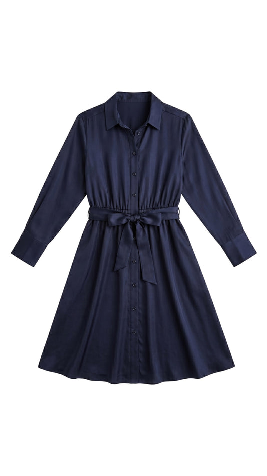 Rah Oslo Solid Long Dress Blue