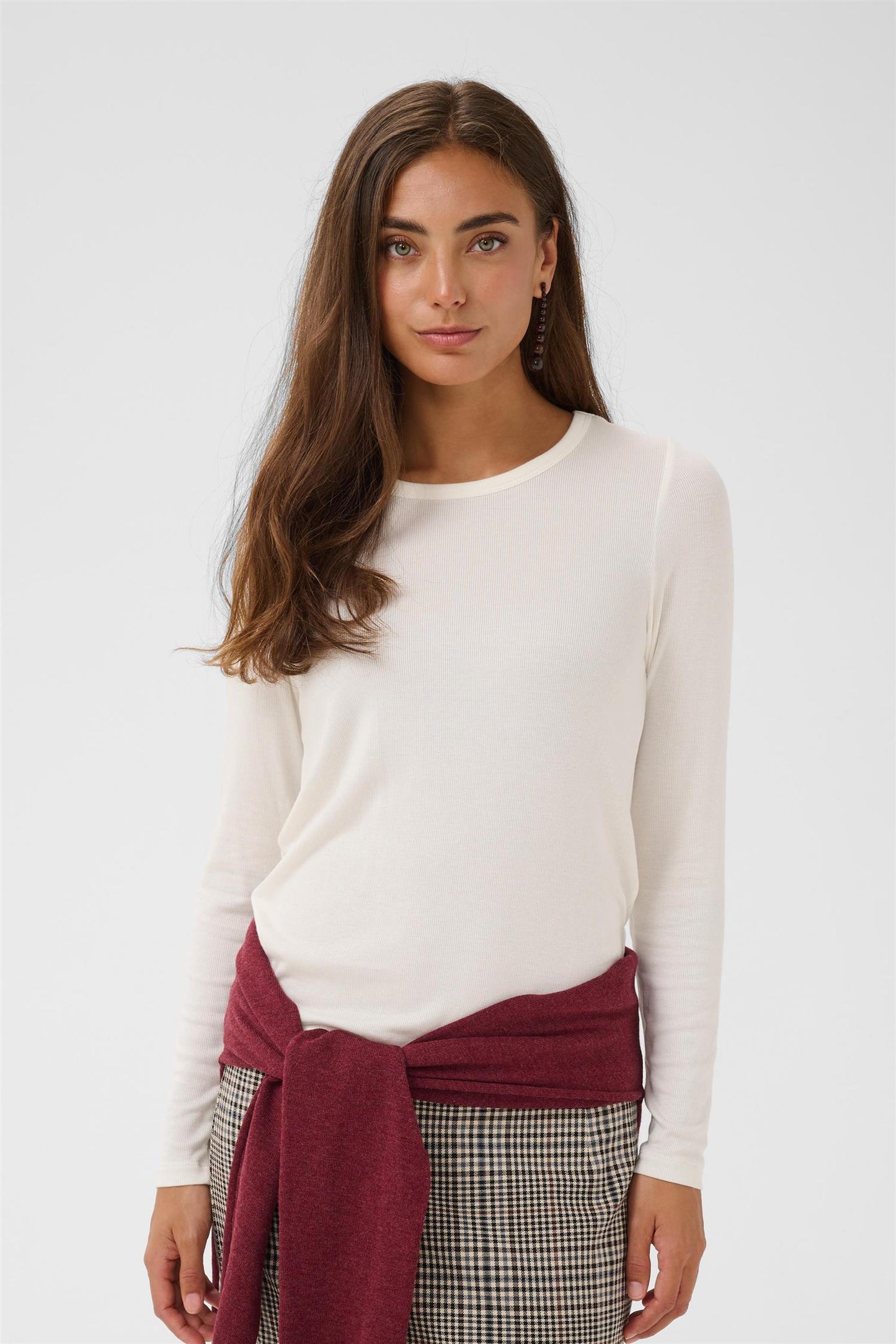Culture Nia Juliet LS T-shirt White