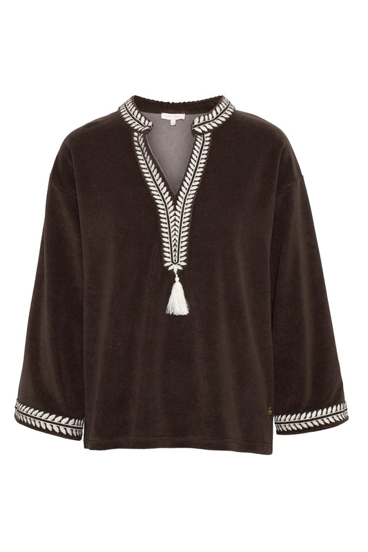 Rah Oslo Kaftan Top Brown