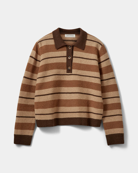 Sofie Schnoor Storma Striped Knit Brown Melange