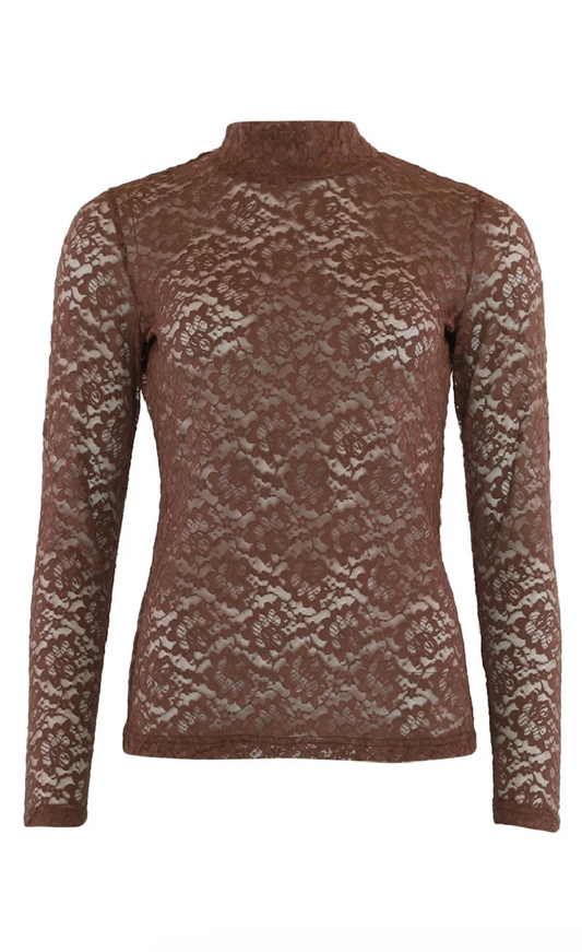 Continue Alberte Top Brown