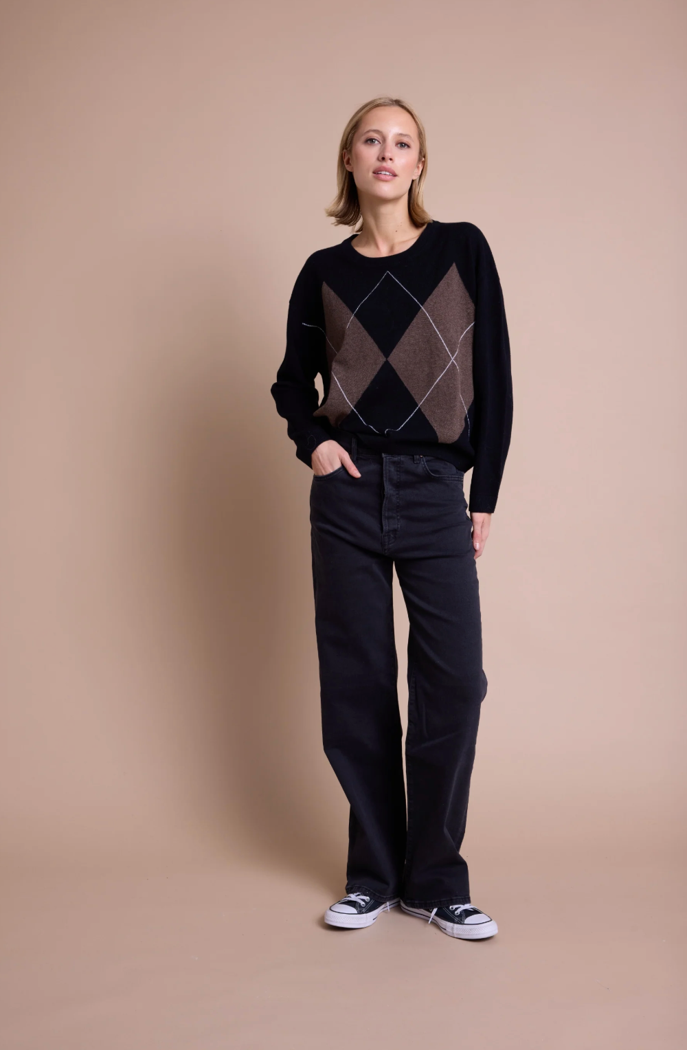 Line of Oslo Luca Jacquard Black/brown