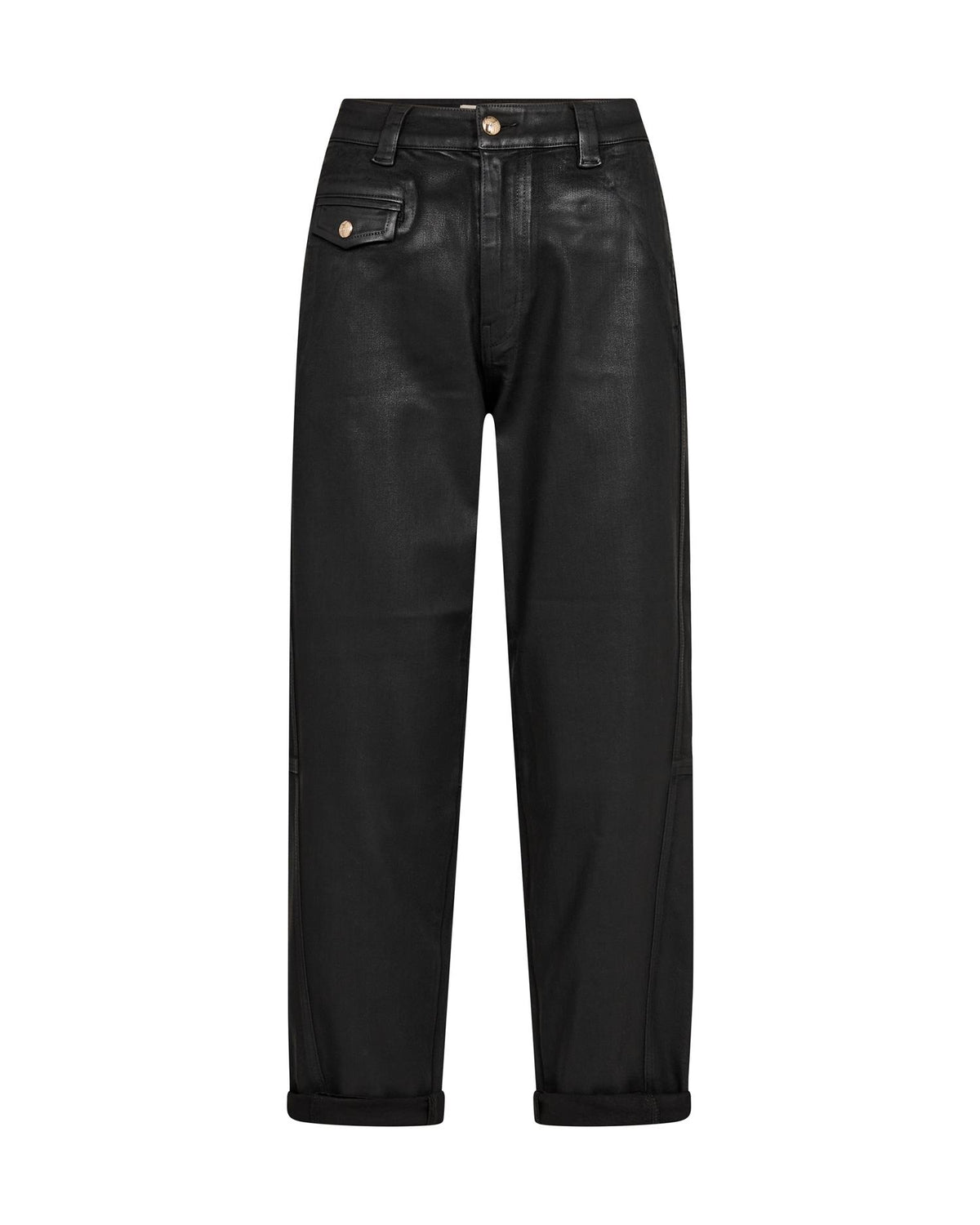 Mos Mosh Aymen Coated Pant Black