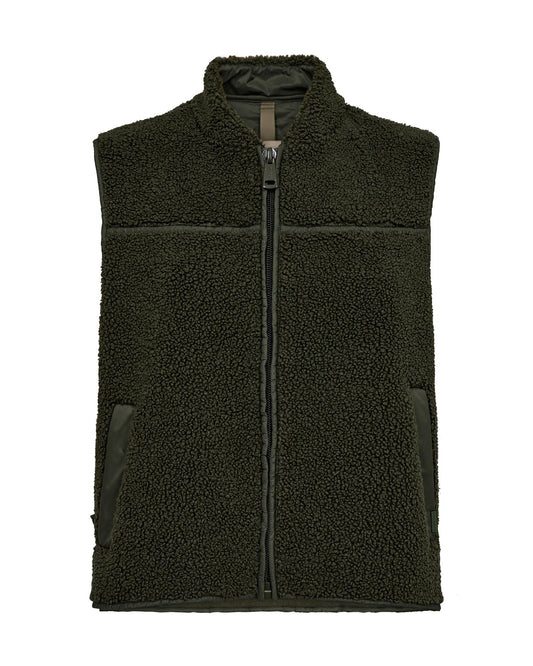 Mos Mosh Rowe Teddy Waistcoat Forest Night
