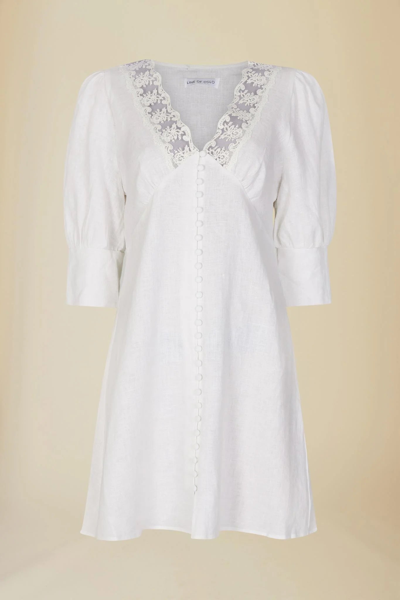 Line of Oslo Kit Linen Dress White