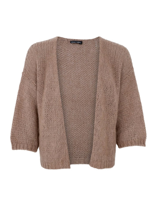 Black Colour Casey Cardigan Taupe