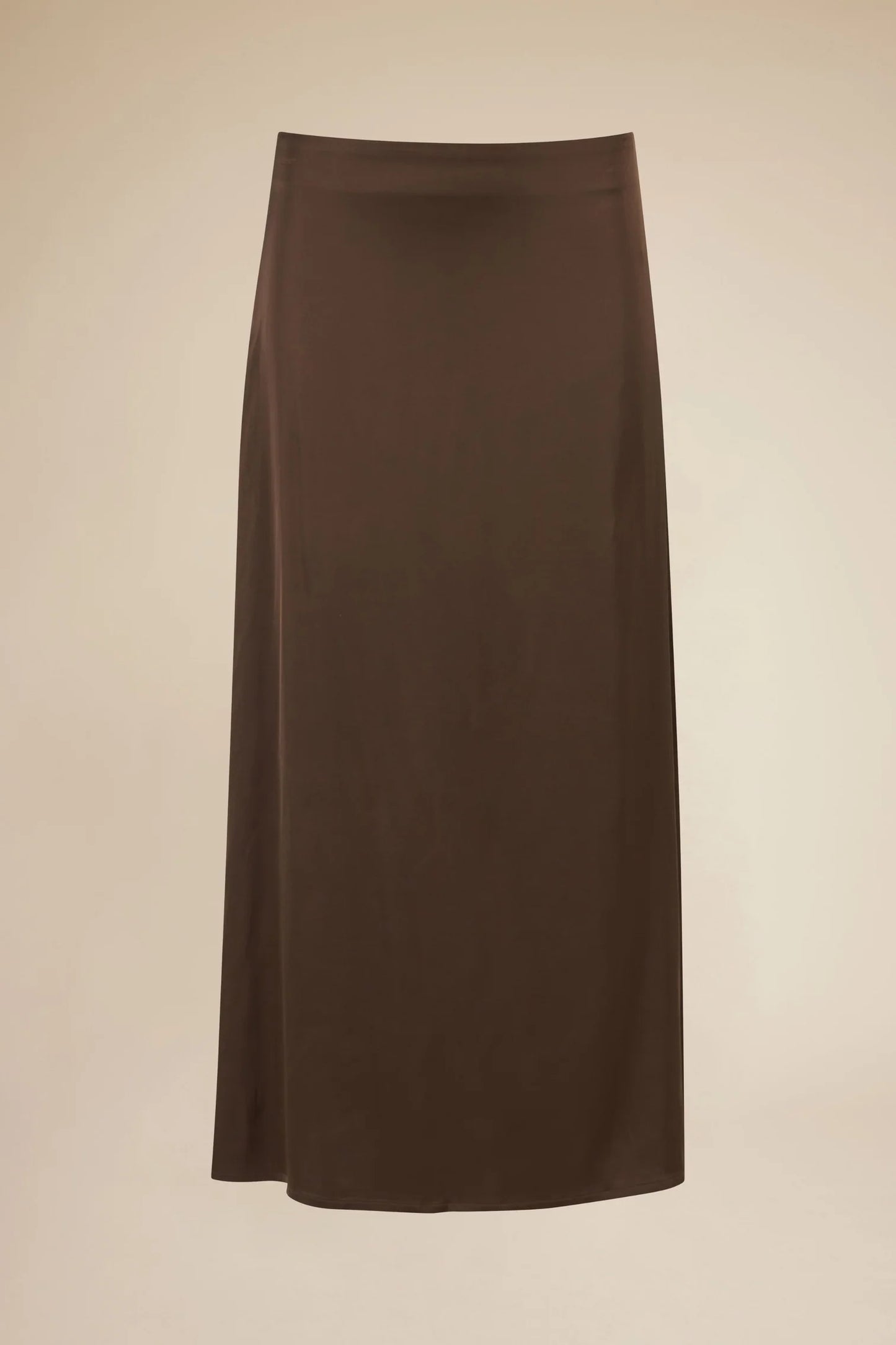 Line of Oslo Rikke Satin Skirt Brown